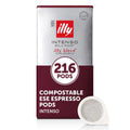 illy Coffee ESE Capsules, Intenso Dark Roast Coffee Pods, 100% Arabica, Premium Italian Blend, Single Serve 18 Count, 12 Pack