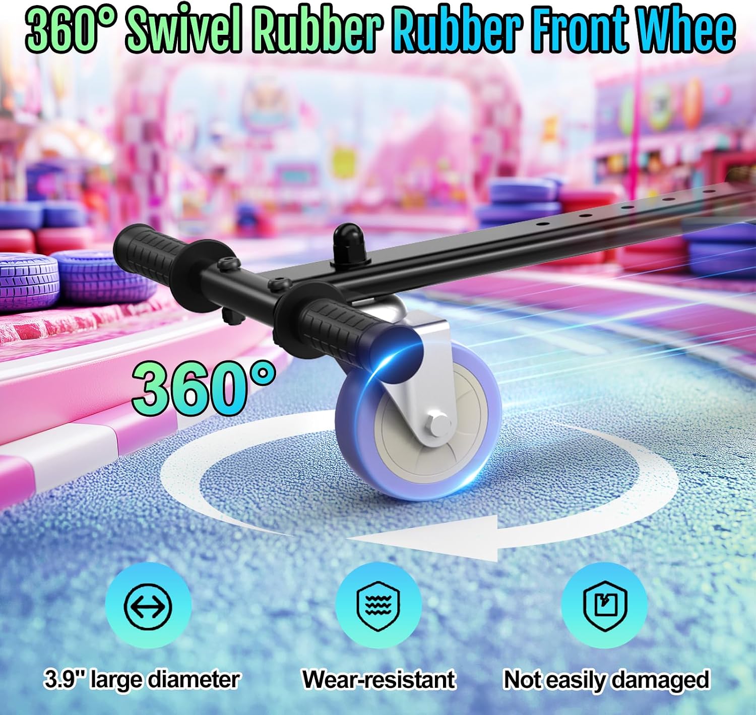 Scooter Seat Attachment, Scooter with Go Kart for Kids Boys Girls Adults, LED Lights, Bluetooth(Include Go-Kart)