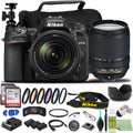 Nikon D7500 DSLR Camera - Bundle - with 18-140mm Lens (1582) + Color 6pcs Filter Set + 2X EN-EL15 Battery + 2X 64GB Cards + Case + Memory Card Wallet + 12 Inch Flexible Tripod + More
