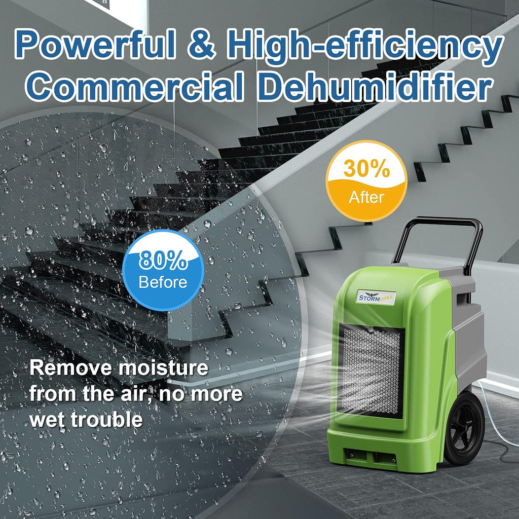 ALORAIR Commercial Dehumidifier with Pump Drain Hose, 190 Pints Smart WiFi Industrial Dehumidifier Large Capacity for Basements, Garages, Mall & Job Sites, 5 Years Limited Warranty