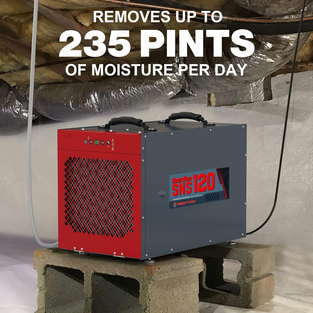 Abestorm 235 Pint Commercial Dehumidifiers for Crawl Space, Basement, Whole Homes up to 3,300 sq. ft, Water Damage Restoration Equipment with Pump and Drain Hose