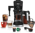 Ninja Specialty Drip Coffee Maker | DualBrewTM Pro Specialty Coffee Machine w/Frother, Permanent Filter | Brew w/Pods & Grounds, K Cups Compatible | 4 Brew Styles, 13 Cup to Pot Sizes | Black CFP307