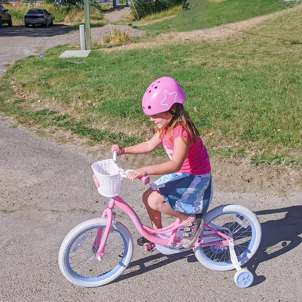 JOYSTAR Fairy Girls Bike for Toddlers and Kids Ages 2-8 Years Old, 12 14 16 18 Inch Kids Bike with Training Wheels, Handbrake and Basket, Toddler Girl Bike, Children Bicycle