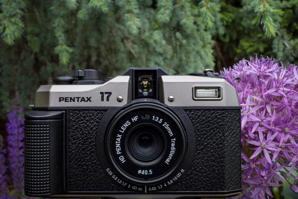 Pentax 17 35mm Film Camera That captures up to 72 Images per roll with a Vertical (Half Frame) Orientation, Perfect for Social Media.
