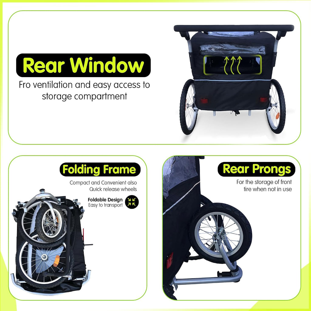 Booyah Strollers Child Baby Bike Bicycle Trailer and Stroller II