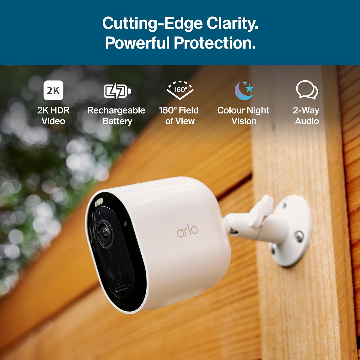 Arlo Pro Security Camera 2K HDR (6th Gen, 2025 Release) 4 Cam + 4 Solar Panels + 6 Months of Secure Plus Plan - Wireless Outdoor Camera, Battery Power, Person, Vehicle & Animal Detection, White