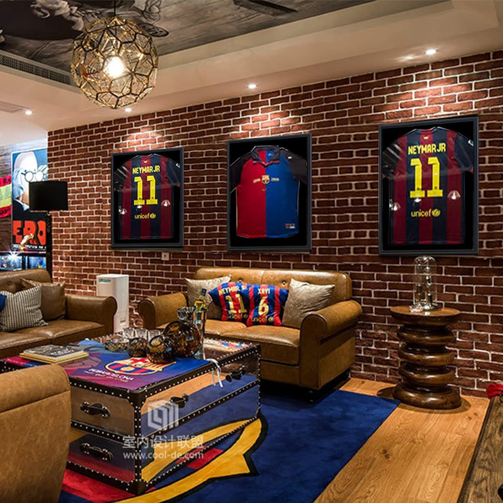 Nice C Jersey Frame Display Case, Jersey Shadow Box Display Case, Football Jersey Display Case, with 98% UV Protection, Hangers, Valet Pinboard, Acrylic, Basketball (Rectangular Four Piece)