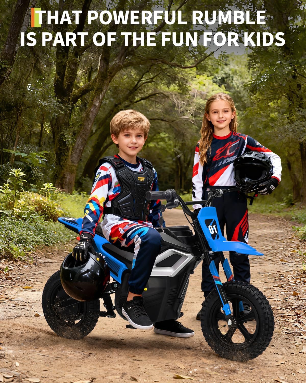 GarveeLife Electric Dirt Bike for Teens, 12' Fat Tire 350W Electric Motorcycle with 24V Battery, 14MPH Top Speed, 130 LBS Max Load, Mini Dirtbike for Kids, Mountain Off-Road Bike Fit Age 10+