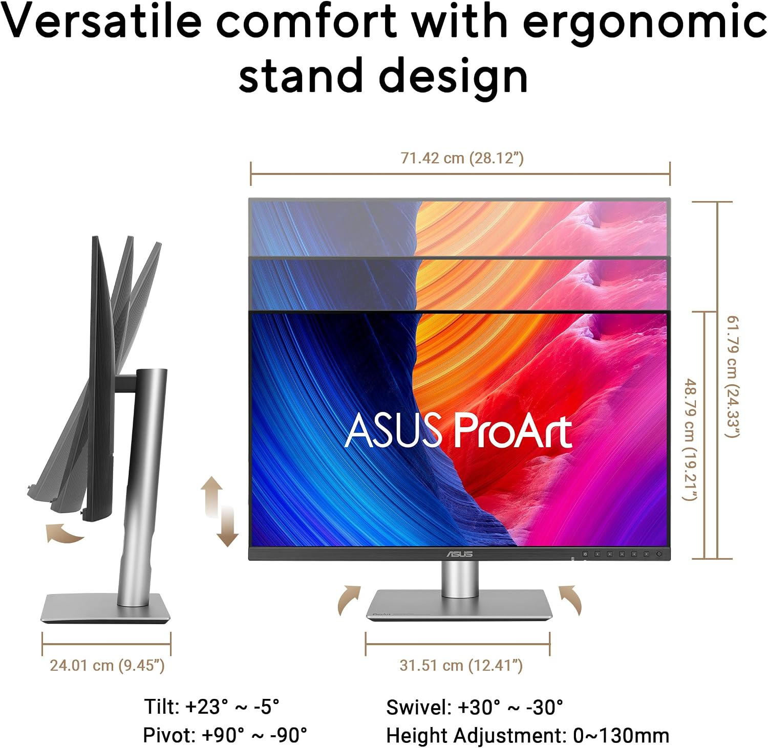 ASUS ProArt Display 32' 6K Professional Monitor (PA32QCV) - IPS, 6K (6016 x 3384), 98% DCI-P3, LuxPixel™, ΔE < 2, Calman Verified, Thunderbolt 4, DisplayHDR600, DisplayWidget, 3 yr Warranty