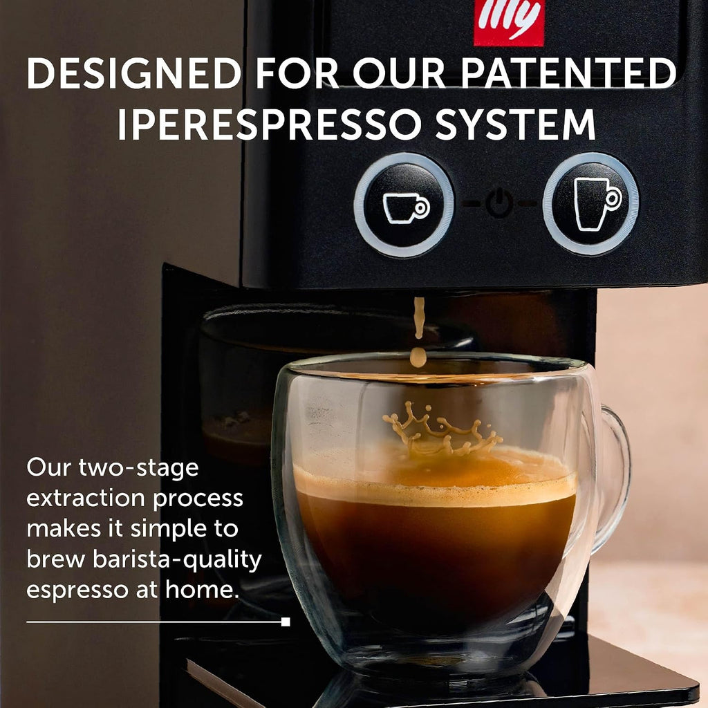 illy Coffee IperEspresso Capsules, Intenso Dark Roast Coffee Pods, 100% Arabica, Premium Italian Blend, 18 Count, 6 Pack