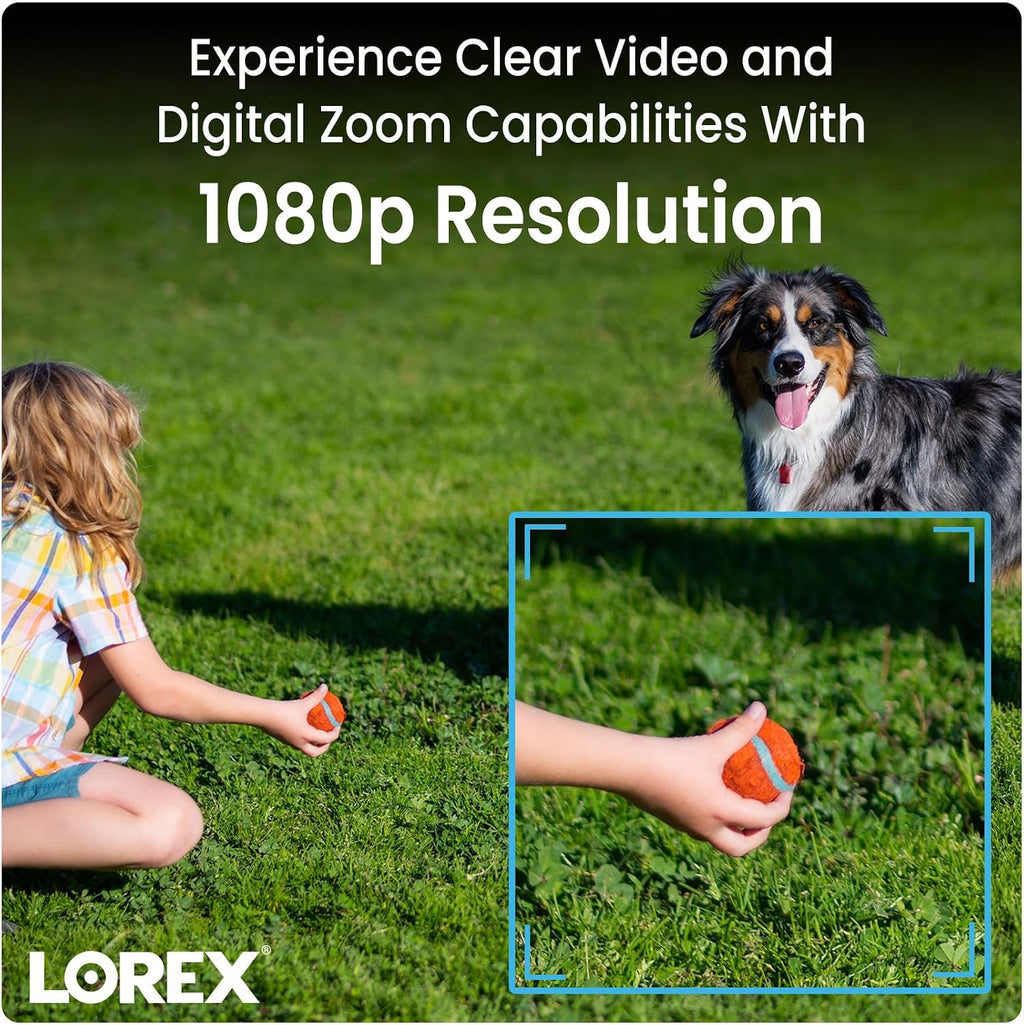 Lorex 1080p Wired White 4000 Lumens Floodlight Camera | 32GB MicroSD Card Included | No Monthly Fee | IR Night Vision | Motion Detection | 2-Way Talk | Siren | IP 65 Weatherproof