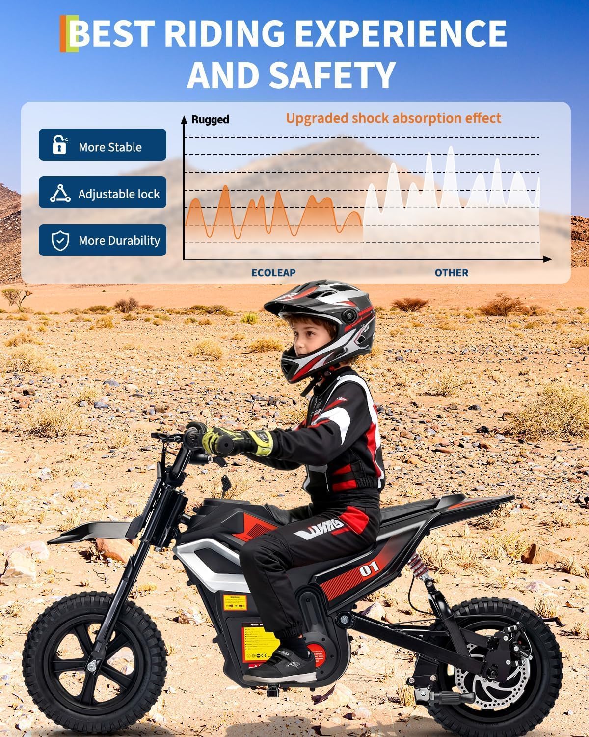 GarveeLife Electric Dirt Bike for Teens, 12' Fat Tire 350W Electric Motorcycle with 24V Battery, 14MPH Top Speed, 130 LBS Max Load, Mini Dirtbike for Kids, Mountain Off-Road Bike Fit Age 10+
