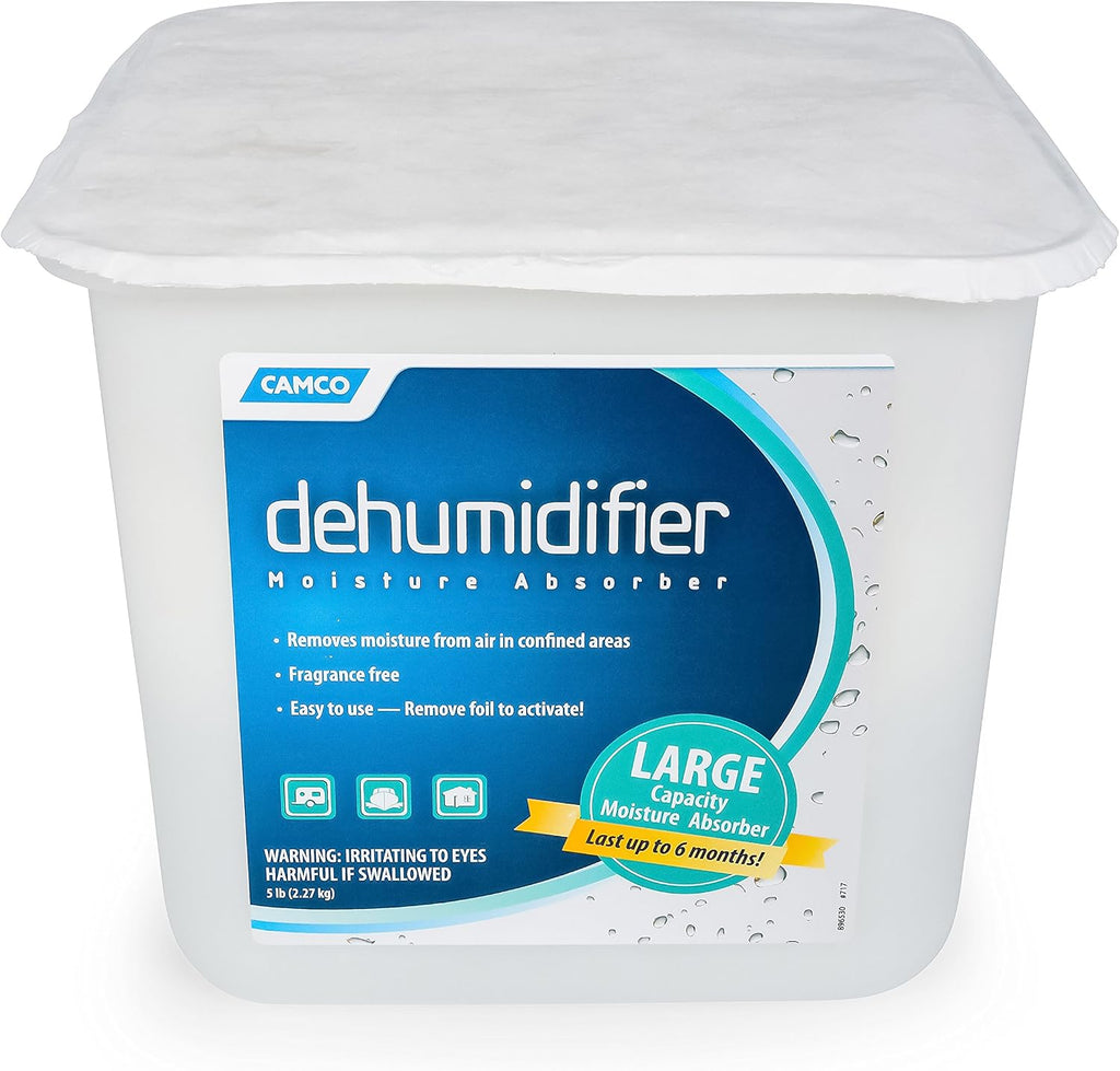 Camco Moisture Absorber Bucket - Features Fast-Acting Moisture-Absorbing Agent - No-Fragrance Beads – Use with RV Storage,Camper Organization & More (44282),(Pack of 4)
