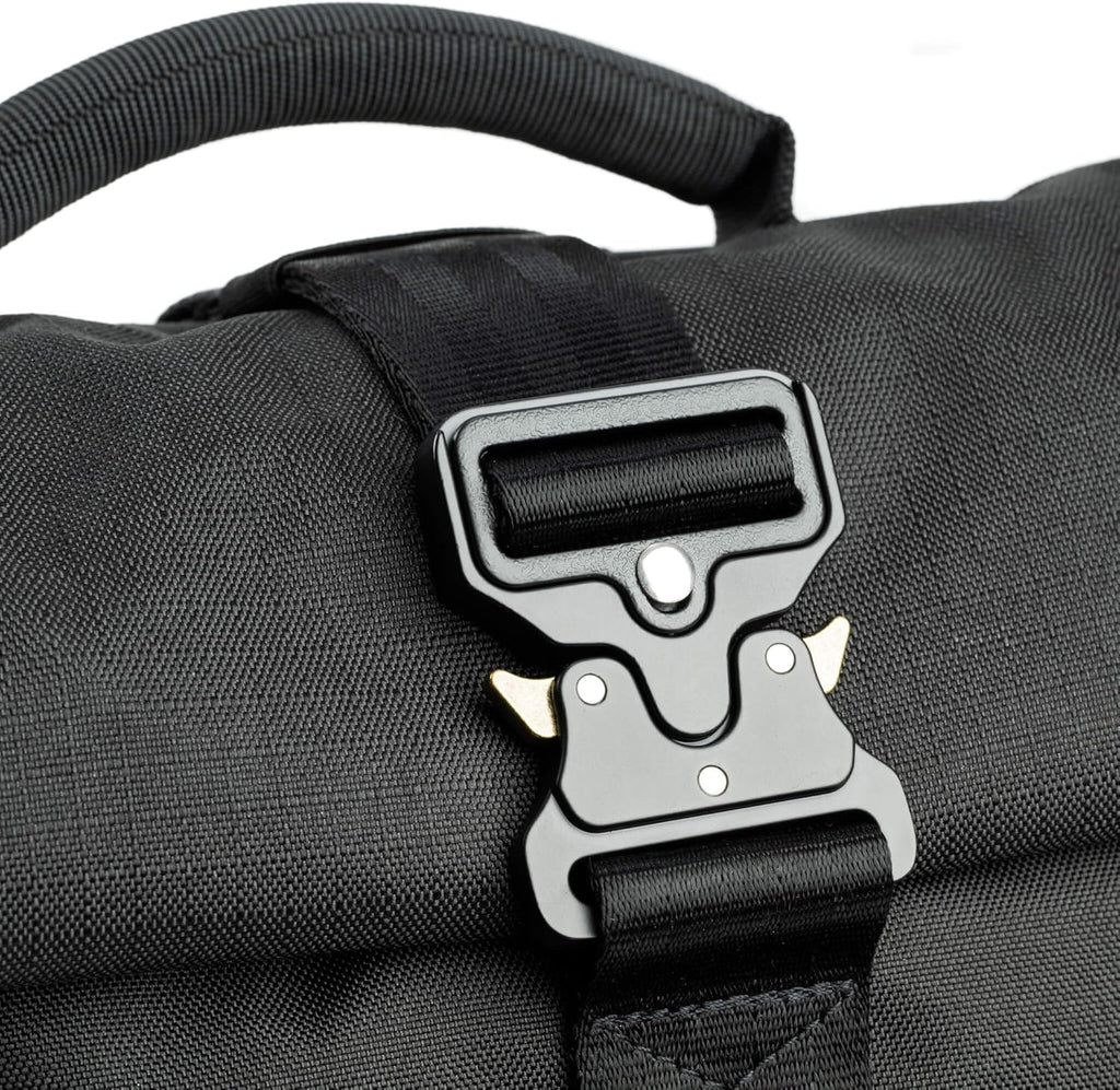 Think Tank FocusPoint 22L RollTop Camera Backpack - Asphalt Black: Expandable Travel & Camera Backpack with Laptop Sleeve, Quick Side and Back Access, Rain Cover – Versatile Photography & Travel Bag