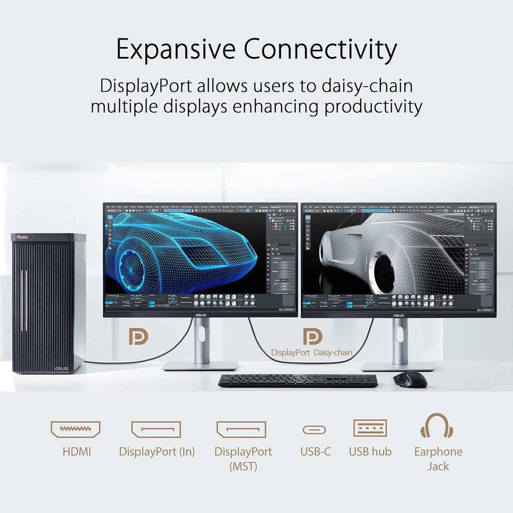ASUS ProArt Display 32' (31.5' viewable) Professional Monitor (PA329CRV) - IPS, 4K UHD (3840 x 2160), 98% DCI-P3, Color Accuracy ΔE < 2, Calman Verified, USB-C PD 96W, Daisy-Chain, VESA DisplayHDR400