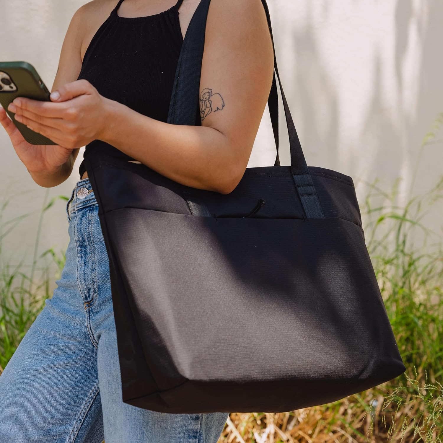 Moment Everything Travel Tote – 19L Weatherproof Camera & Tech Bag with Padded Laptop Sleeve & Crossbody Strap