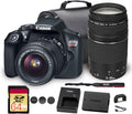 Canon EOS Rebel T6 DSLR Camera with 18-55mm Lens| 18MP APS-C CMOS Sensor, Built-In Wi-Fi & Full HD Video| Great for Travel & Everyday Photography (1159C003) + Canon EF 75-300mm f/4-5.6 III Lens + More