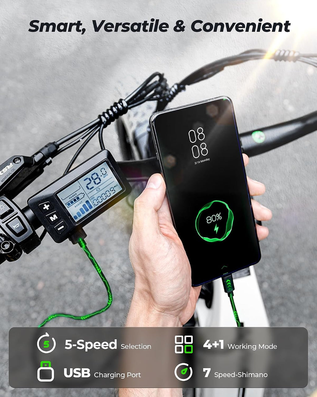 isinwheel Electric Bike for Adults,1500W Peak Motor Hydraulic Brake Electric Dirt Bike, 28MPH 105Miles (PAS) Ebikes for Adults with 48V 13AH/18AH Battery,26' Step-Thru Fat Tire Full Suspension EBike