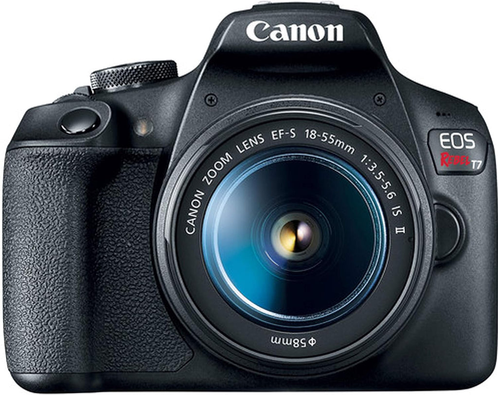 Canon EOS Rebel T7 DSLR Camera Bundle w/Canon EF-S 18-55mm f/3.5-5.6 is II Lens + 64GB Memory + Stabilizing Grip + Software Pack +More (Value Bundle) (Renewed)