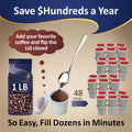 iFillCup 1296 Pods - Fresh Fill Dozens in Minutes for K Cup Brewers | Use Your Favorite Coffee: Estate, Exotic, Organic or Local Fresh Roast | Holds 50% More Coffee for a Richer Larger Brew