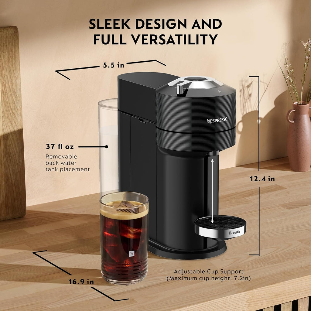 Nespresso Vertuo Next Premium Coffee and Espresso Maker by Breville with Aeroccino Milk Frother