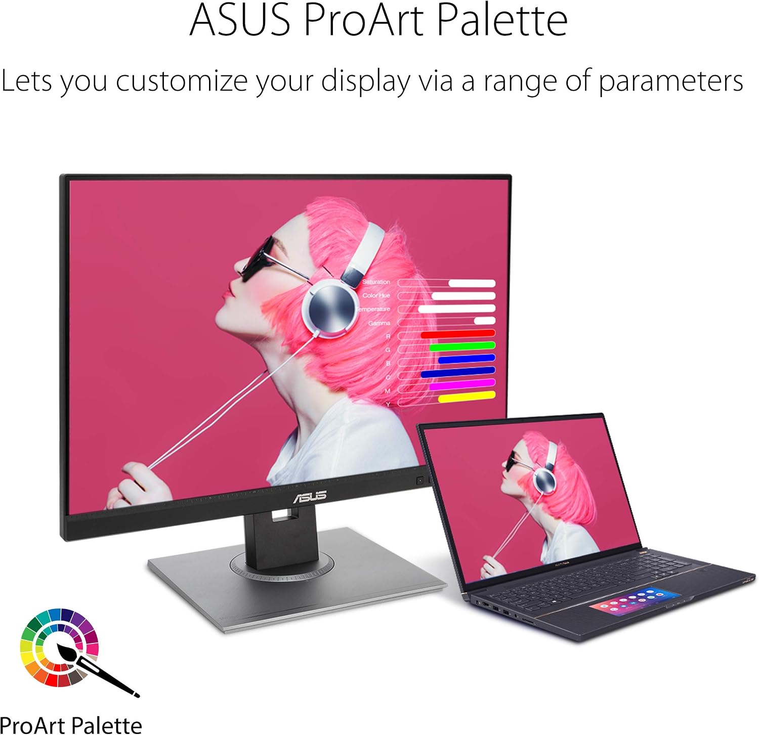 ASUS ProArt 24' Monitor - WUXGA (1920 x 1200), 16:10 Monitor, 100% sRGB/Rec.709 ΔE < 2, IPS, DisplayPort, HDMI, Calman Verified, Anti-Glare, Tilt, Pivot, Swivel, Height Adjustable - PA248QV