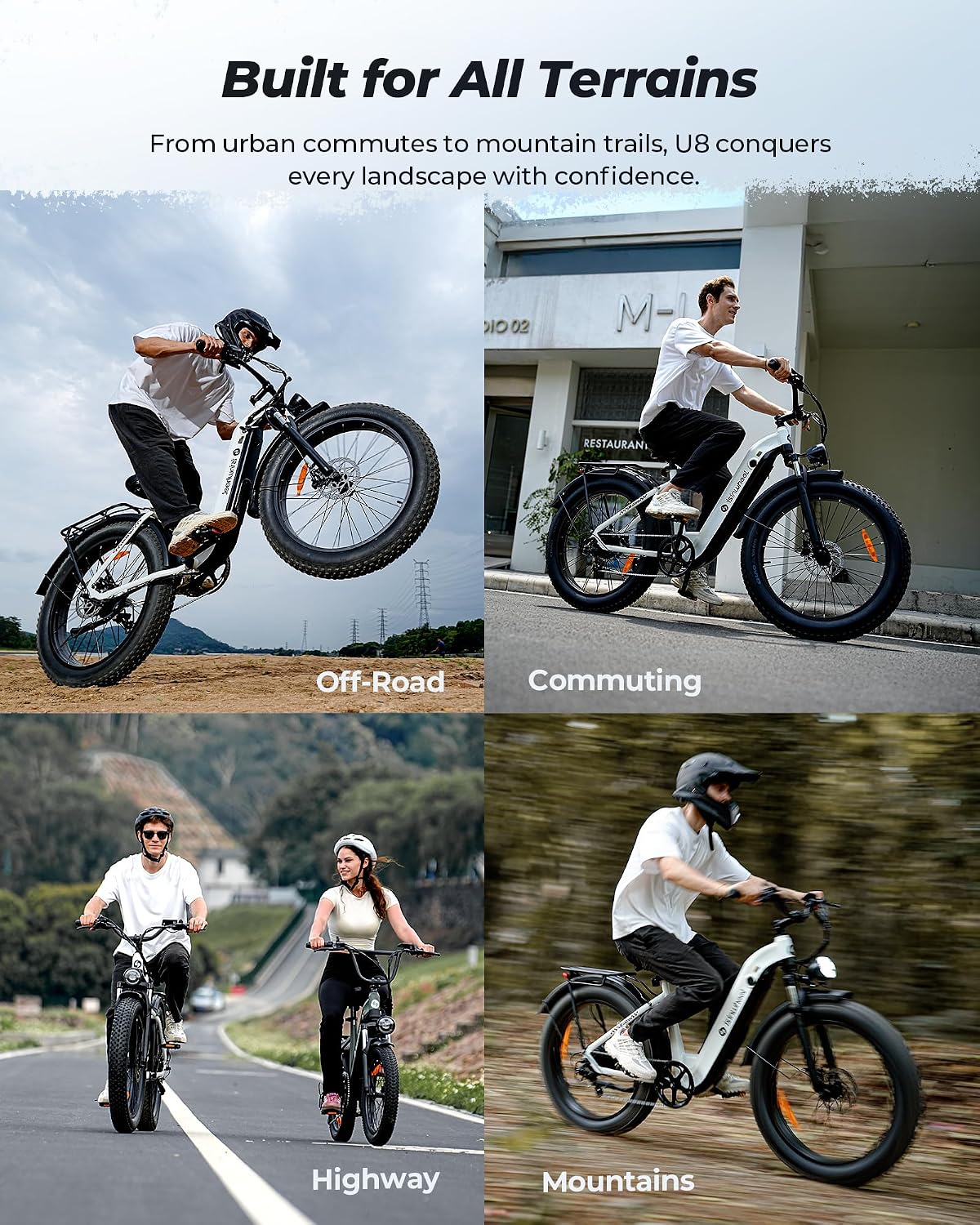 isinwheel Electric Bike for Adults,1500W Peak Motor Hydraulic Brake Electric Dirt Bike, 28MPH 105Miles (PAS) Ebikes for Adults with 48V 13AH/18AH Battery,26' Step-Thru Fat Tire Full Suspension EBike
