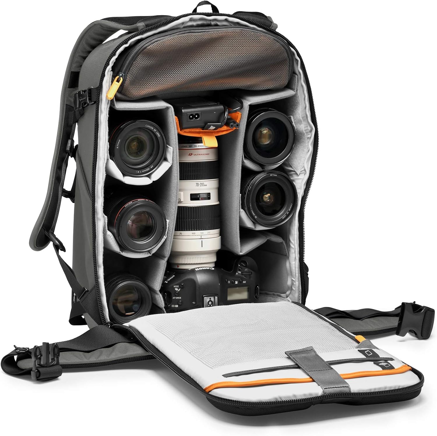 Lowepro Flipside BP 400 AW III Mirrorless and DSLR Camera Backpack - Black - with Rear Access - with Side Access - with Adjustable Dividers - for Mirrorless Like Sony α7 - LP37352-PWW
