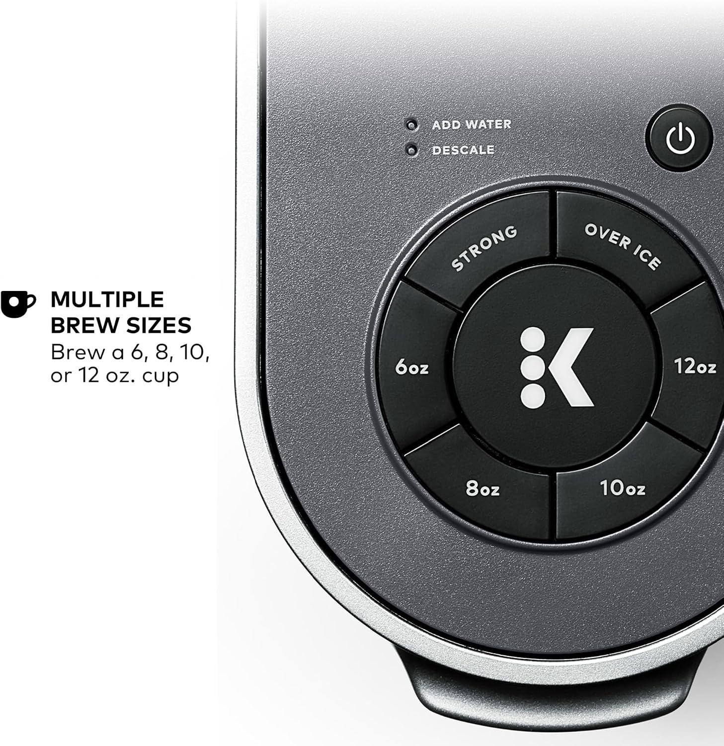 Keurig K-Supreme Single Serve K-Cup Pod Coffee Maker, MultiStream Technology, 4 Brew Sizes, 66oz Dual-Position Removable Reservoir, Gray