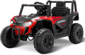 12V Kids Electric Car, Ride on Car Truck with Remote Control, LED Lights, 3 Speed Adjustable, Music, Safety Belt, Soft Start, Horn, Ride on Toys for Toddlers Boys Girls 3-6, Red