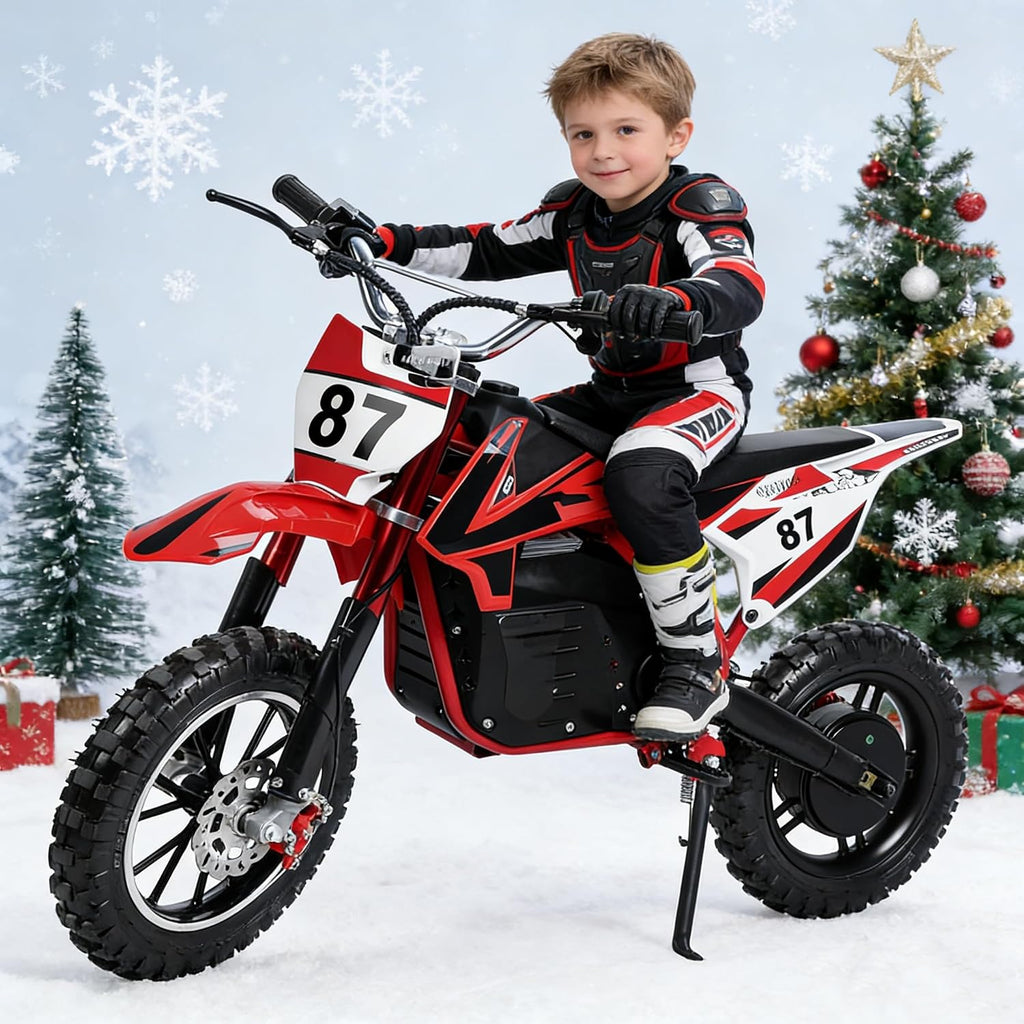 Electric Dirt Bike for Kids - Mini Motocross Off Road Motorcycle, 36V 500W Pocket Motorbike, High Speed 25KM/H, 10-Inch Wheels-Kids Electric Dirt Bike