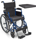 Ziggo 16' Seat Width Pediatric Wheelchair for Kids & Children, Lightweight, Manual Folding Wheelchair w/Safety Belt, Swing-Away Foot Support w/Straps, Desk Length Arm Rests, Free Cushion Accessory