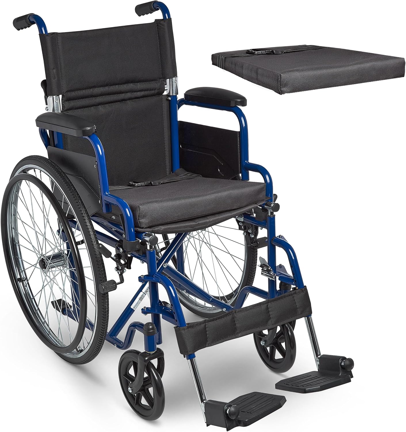 Ziggo 16' Seat Width Pediatric Wheelchair for Kids & Children, Lightweight, Manual Folding Wheelchair w/Safety Belt, Swing-Away Foot Support w/Straps, Desk Length Arm Rests, Free Cushion Accessory