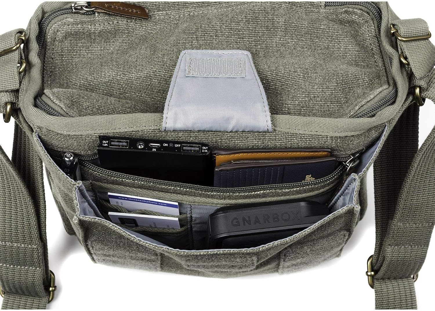 Think Tank Retrospective 5 V2.0 Canvas Shoulder Bag for Mirrorless or Standard DSLR Cameras and Photo Accessories - Pinestone - Small