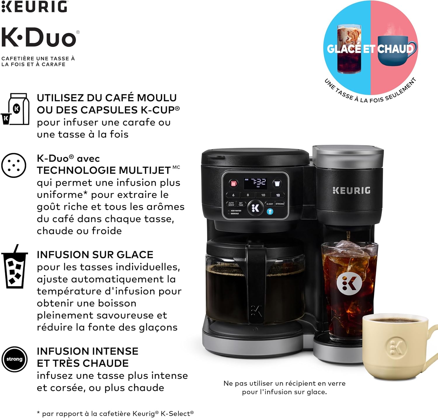 Keurig K-Duo Single Serve K-Cup Pod & Carafe Coffee Maker, Black