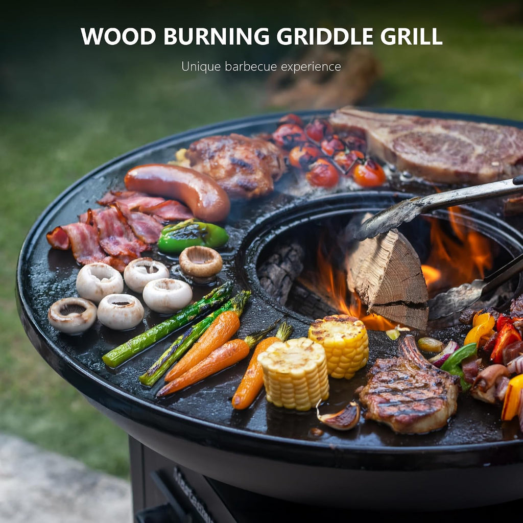 MASTER COOK Plancha Asada Grill, Spacious 470 SQIN Cooking Area BBQ Charcoal Grill, Carne Asada, Asador de Carbon, Metal Top for Backyard Parties, Camping and Outdoor