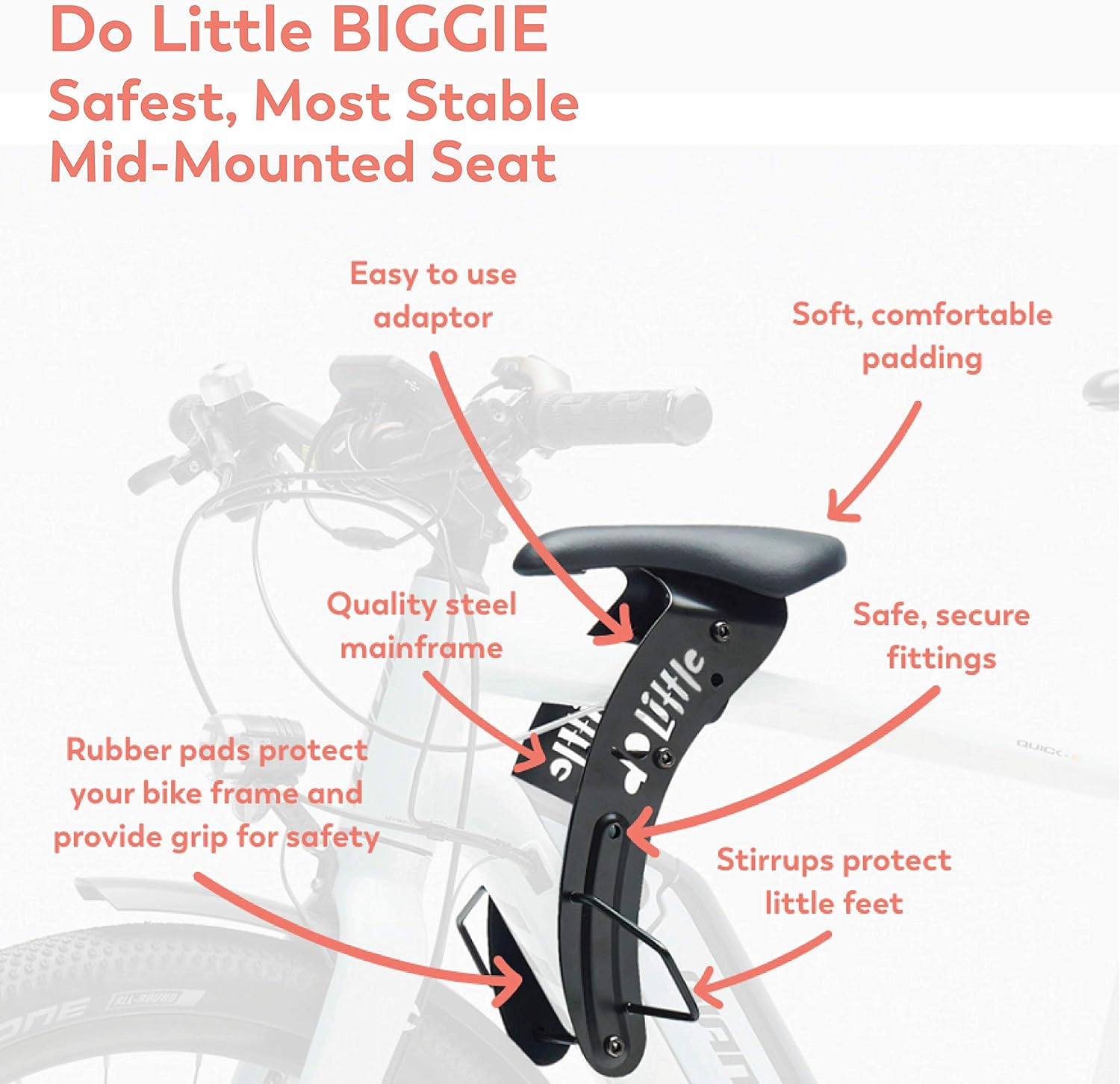 DO LITTLE Front-Mounted Kids Bike Seat for Active Riding