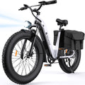 isinwheel Electric Bike for Adults,1500W Peak Motor Hydraulic Brake Electric Dirt Bike, 28MPH 105Miles (PAS) Ebikes for Adults with 48V 13AH/18AH Battery,26' Step-Thru Fat Tire Full Suspension EBike