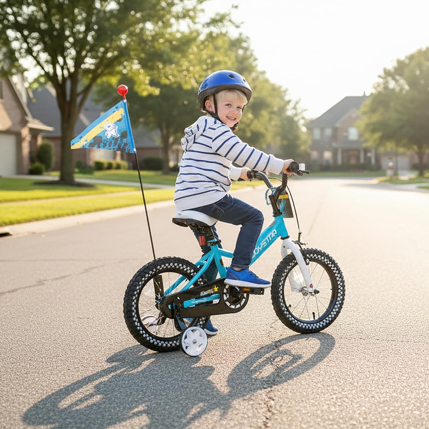 JOYSTAR Little Daisy Kids Bike for Girls Boys Ages 2-7 Years, 12 14 16 Inch Girls Bikes with Doll Bike Seat & Streamers, Boys Bike with Flag & Number Plate, Multiple Colors