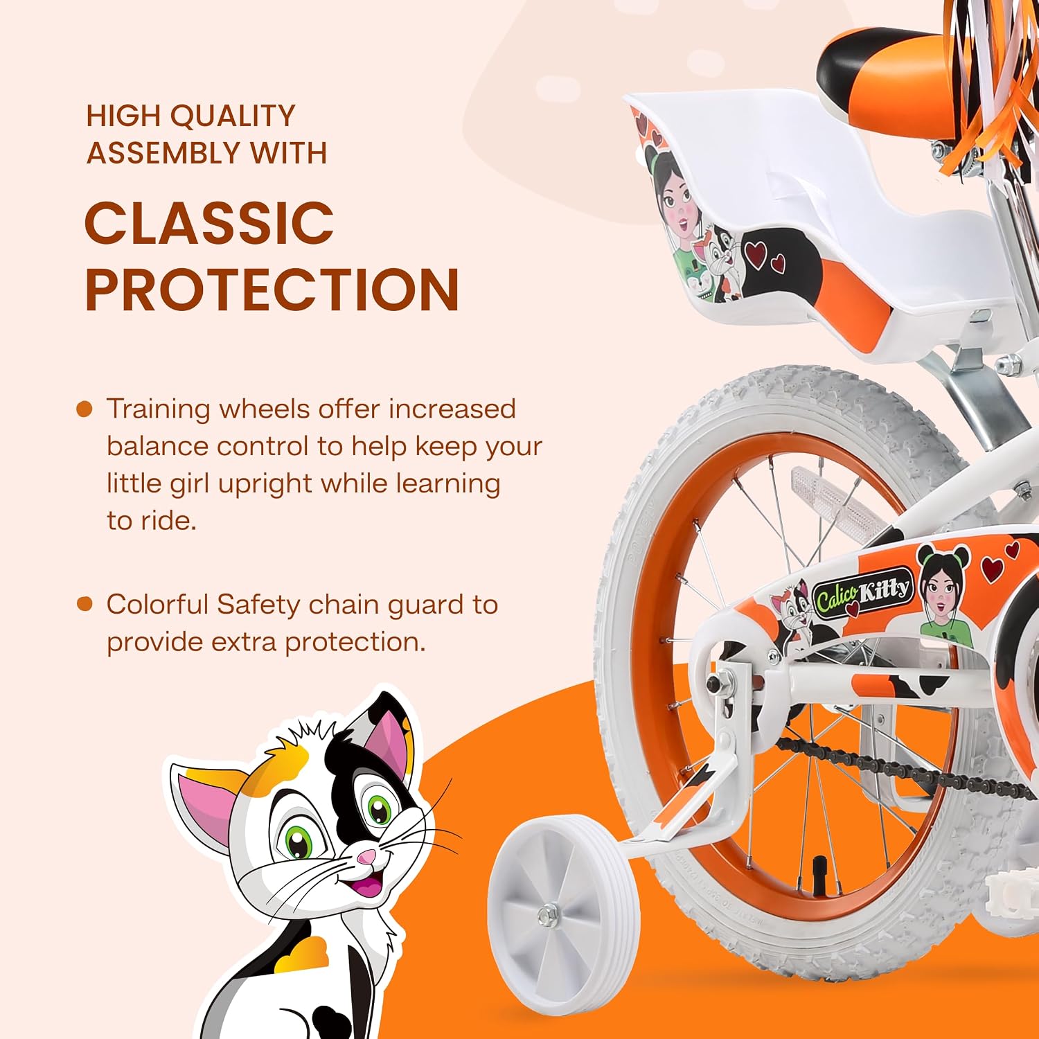 Titan Girls BMX Bike for Kids Ages 4-7, 16-Inch Wheels, 9-Inch Frame, Training Wheels, Toy Seat, Doll Basket, Streamers, First Bike, Princess Bicycle, Gift for Girls | for Kids, Training Wheels, Toy Seat, Doll Basket, Streamers, First Bike