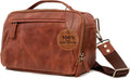 C Coiro Camera Sling Bag Full Grain Leather Photography Accessories with Padded Shoulder Strap, Camera Case for DSLR/SLR, Travel Photography Camera Bag, Brown Color