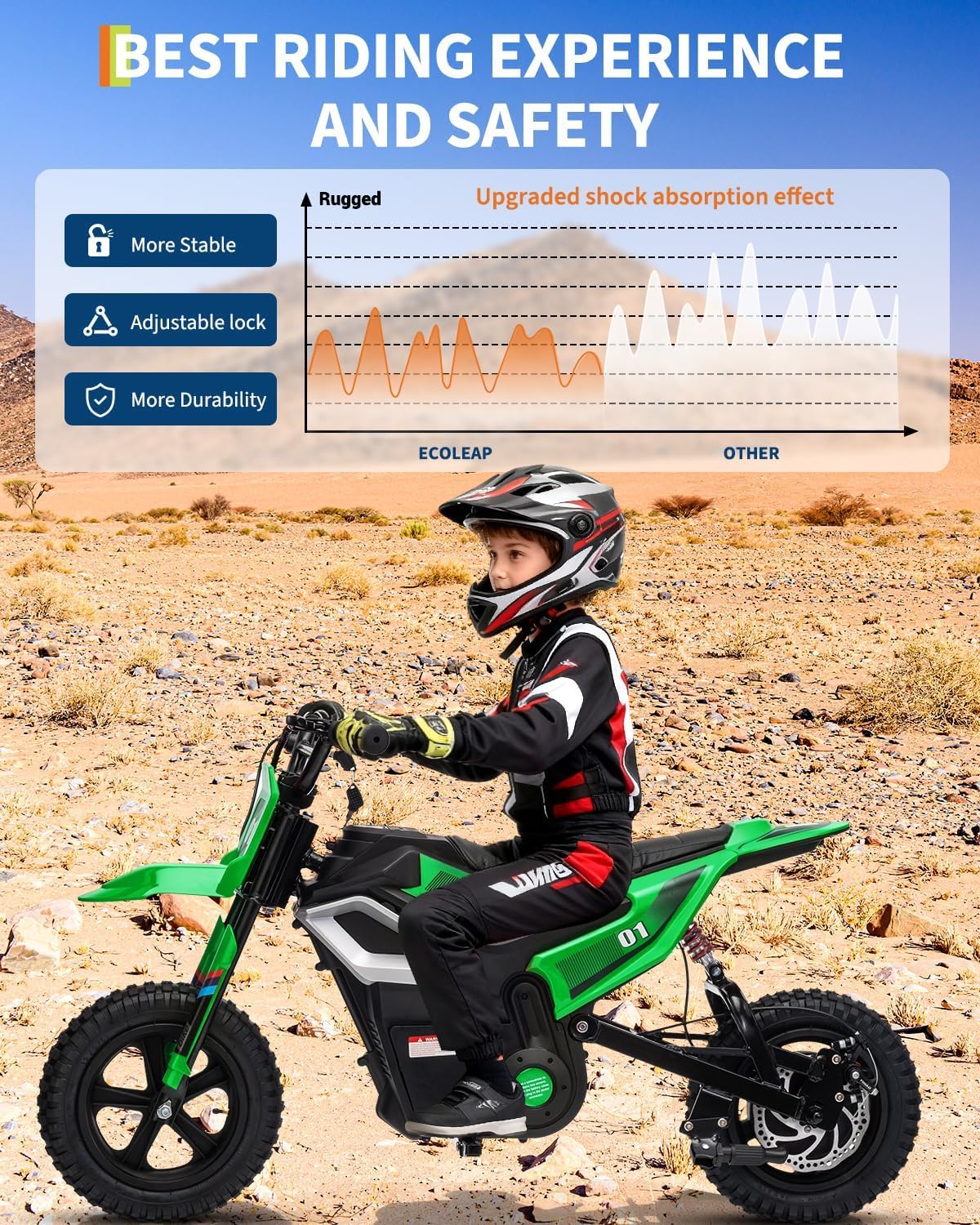 GarveeLife Electric Dirt Bike for Teens, 12' Fat Tire 350W Electric Motorcycle with 24V Battery, 14MPH Top Speed, 130 LBS Max Load, Mini Dirtbike for Kids, Mountain Off-Road Bike Fit Age 10+