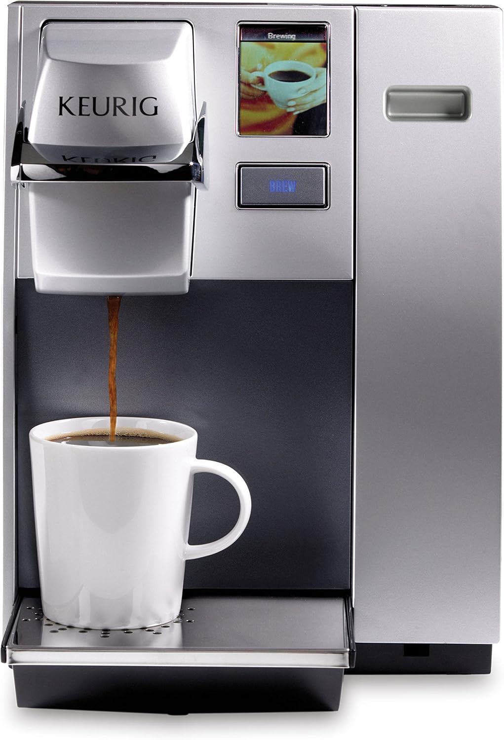 Keurig K155 Office Pro & K-Cafe SMART Single Serve K-Cup Pod Coffee Maker, Latte & Cappuccino Maker, 60 oz, Silver & Black