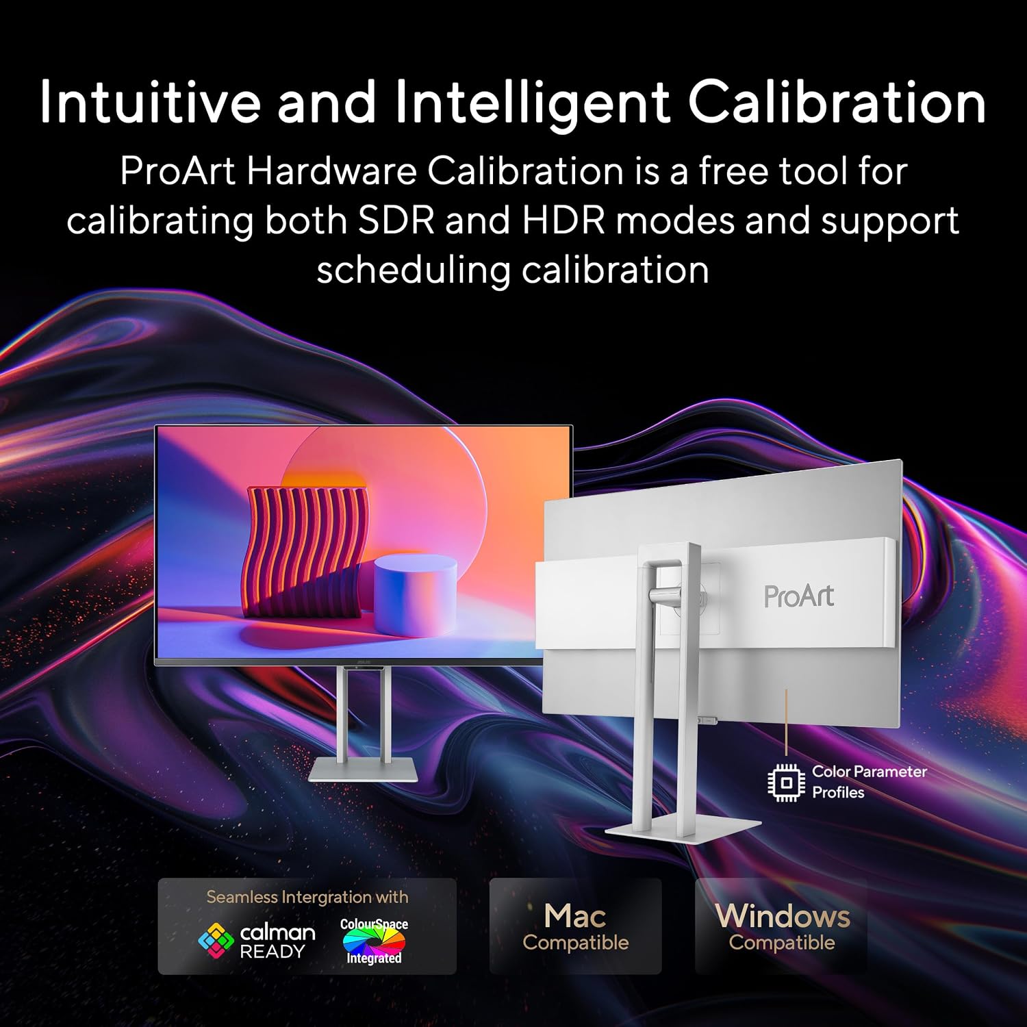 ASUS ProArt Display 32' 4K HDR QD-OLED Professional Monitor (PA32UCDM) - UHD, Ultra-Slim, 240Hz, 0.1ms, Auto Calibration, Dolby Vision, 99% DCI-P3, ΔE<1, Thunderbolt 4, Calman Ready, 3 yr Warranty