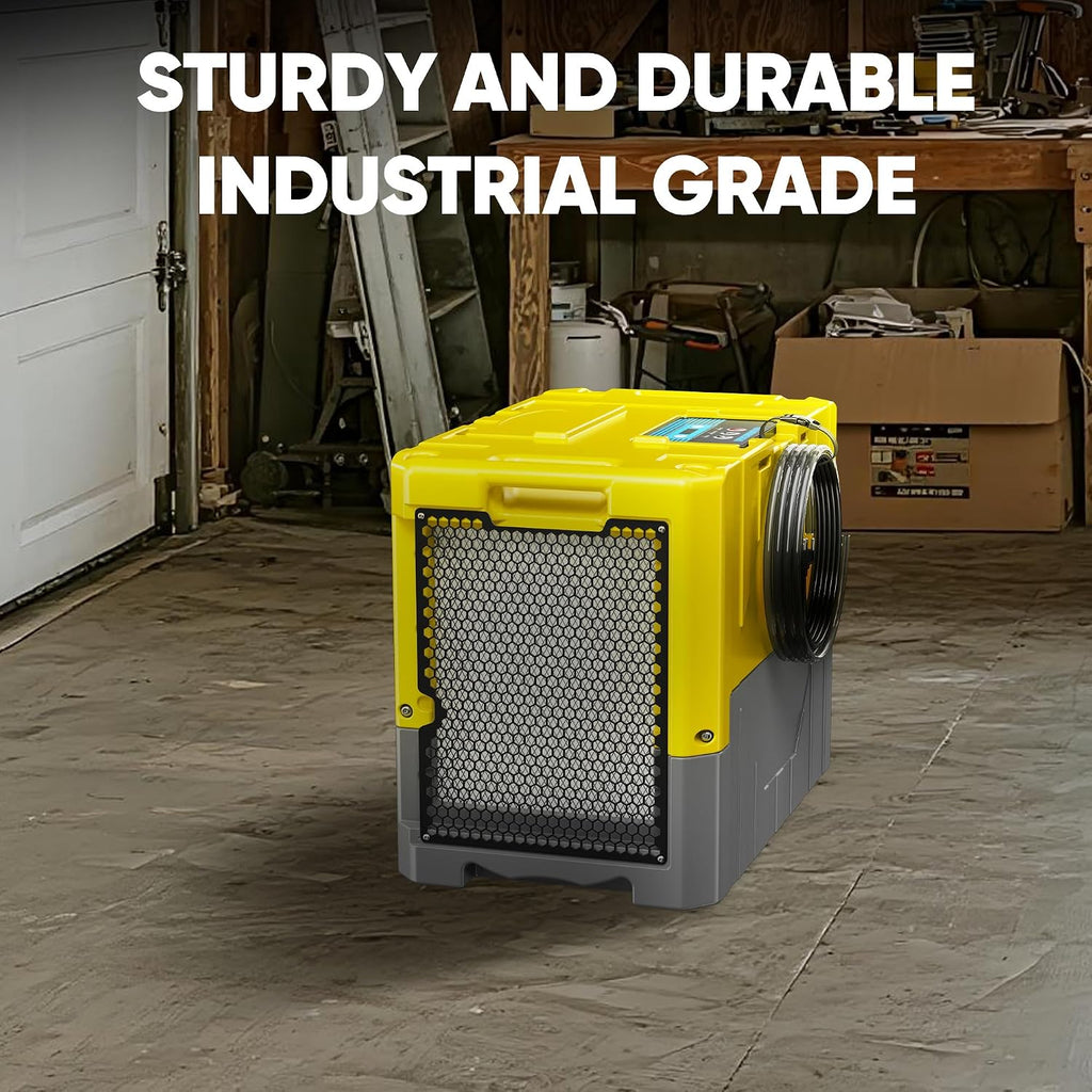 190Pints High Efficiency Commercial Dehumidifier for Basements-6000 Sq.Ft. Industrial Grade Dehumidifiers with Pump & Drain Hose for Crawl Spaces Water Damage Restoration-Auto Defrost, Memory Starting
