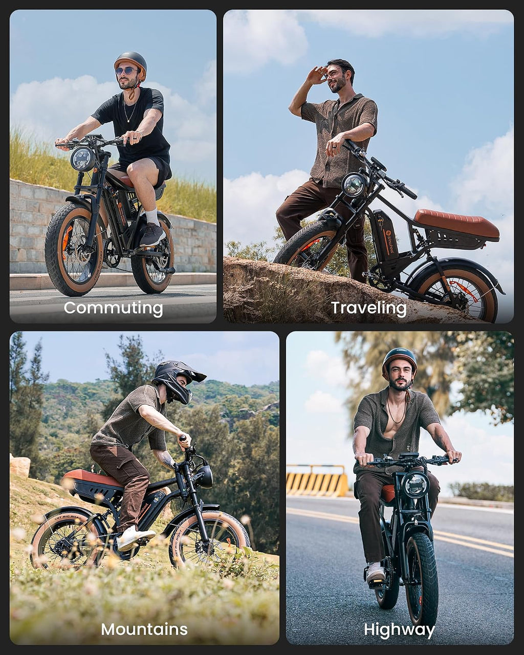 Electric Bike Adults 1000/1500W Ebike28/35MPH, 55-85 Miles Electric Motorcycle with 13/20AH Battery, 20' Fat Tire Electric Dirt Bike 7-Speed E-Bike Full Suspension, GPS Location (iOS Compatible)