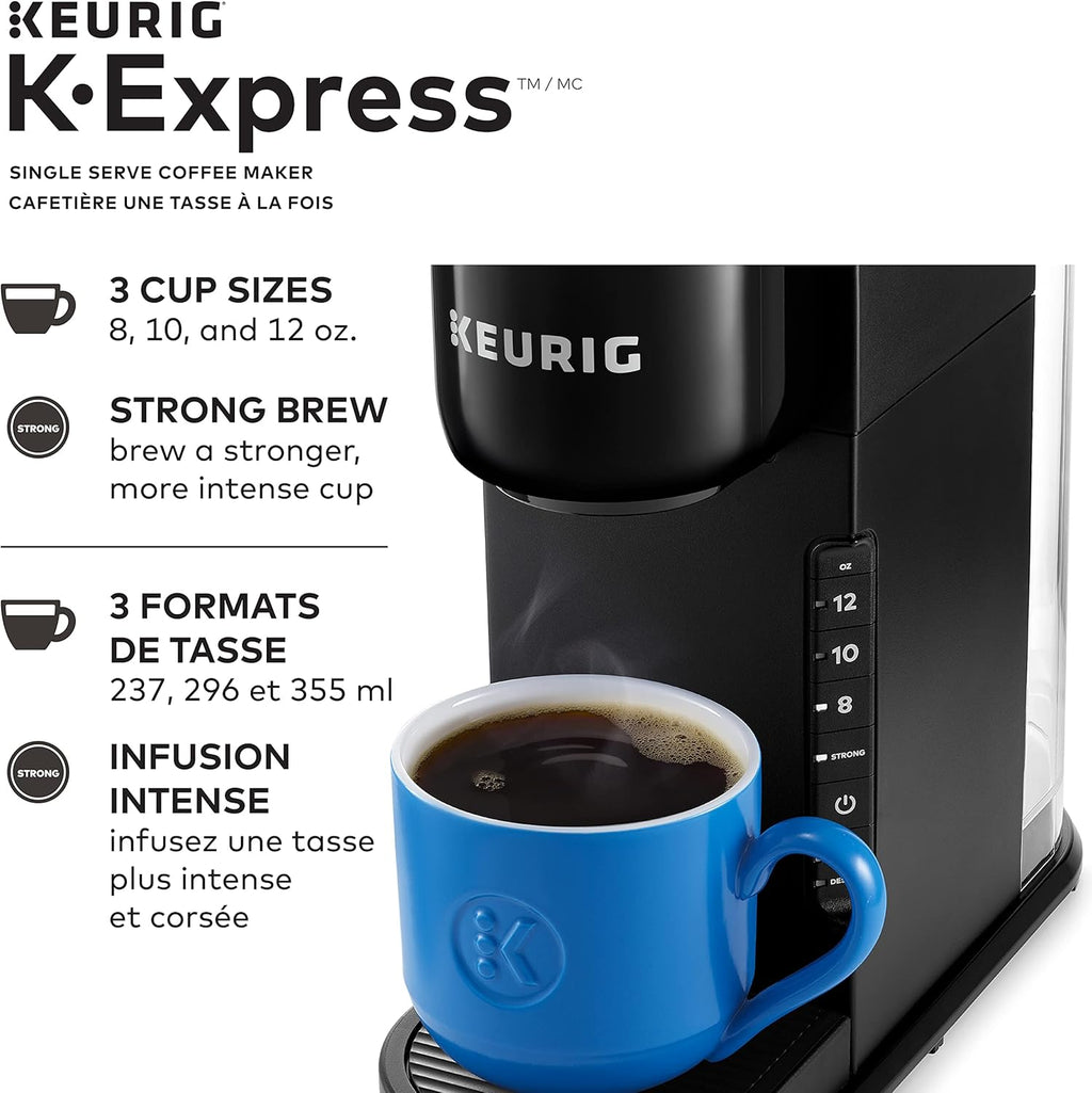 Keurig K-Express Single Serve K-Cup Pod Coffee Maker, With A Removable Reservoir And Strong Button Function