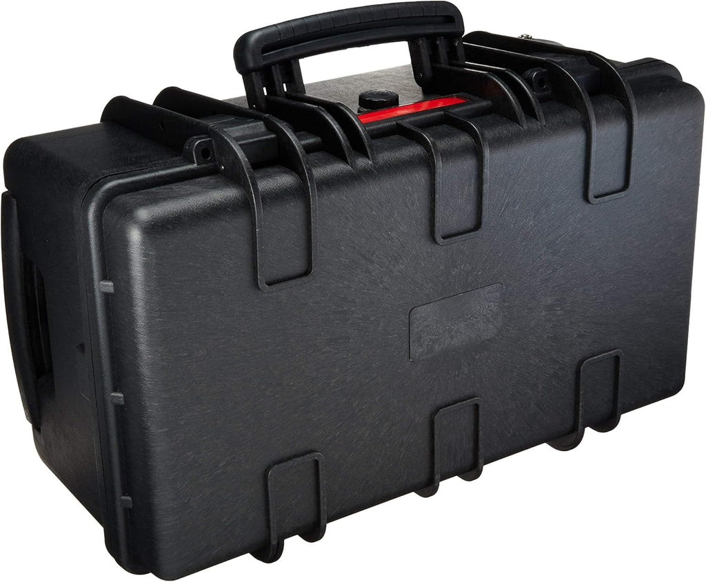 Amazon Basics Hard Protective Camera Case with Wheels, Large, Black, 22'L x 14'W x 9.8'H