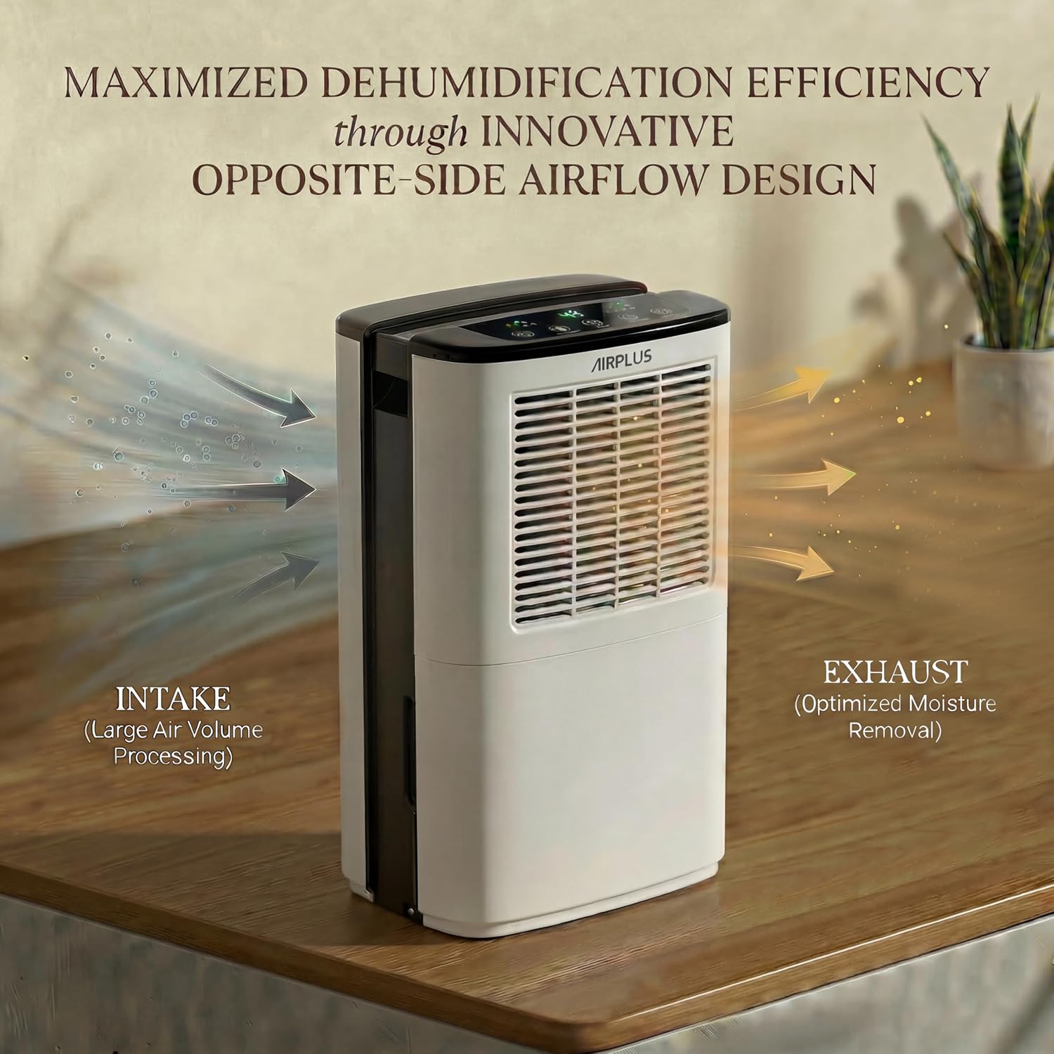 AIRPLUS 4500 Sq. Ft Dehumidifiers for Home, 70 Pints Dehumidifier for Basement with Drain Hose, Continuous Drainage, Intelligent Humidistat, Dehumidifier for bathroom, bedroom, Large Room