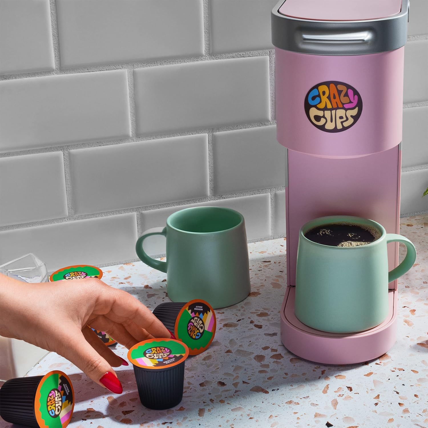 Crazy Cups Flavored Decaf Coffee Variety Pack, Hot or Iced for Keurig K-Cup Machines, 96 Count Recyclable Pods (Pack of 4)